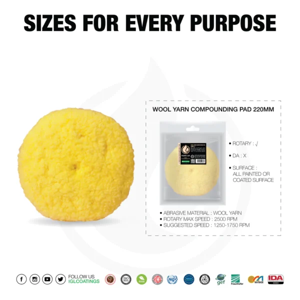 IGL Wool Yarn Compounding Pad 220 mm/9"